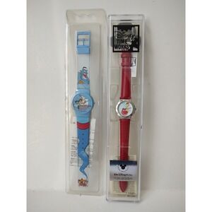 Disney Time Works watch pair unworn Tinkerbell Aladdin